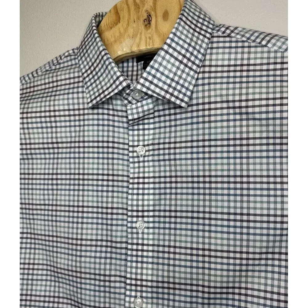 J Crew Ludlow Slim Mens Long Sleeve‎ Button Shirt Plaid 17 35